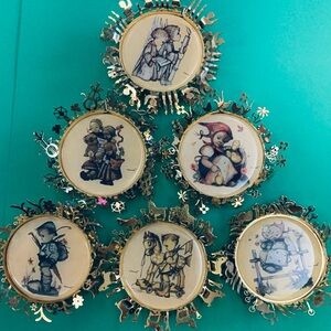 RARE 24K Gold Hummel Christmas Ornaments 
Set of 6 “price is firm”